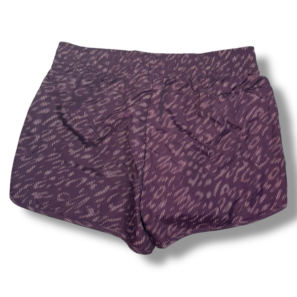 Women's Purple Patterned Shorts - Picture 7 of 11